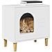 Casa per Gatti Bianco Lucido 51 x 30 x 52 cm Legno multistrato - Foto miniatura 3