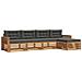 Set di divani da esterno con cuscino 5 pcs Naturale e Antracite - Foto miniatura 1