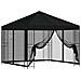 Gazebo da giardino con pareti laterali 3 x 3 m Nero - Foto miniatura 1