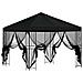 Gazebo da giardino con pareti laterali 3 x 3 m Nero - Foto miniatura 4