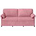 Divano 3-Persone Rosa 198 x 83 x 95 cm Velluto - Foto miniatura 3