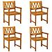 Panchina da esterno 4 pcs Naturale 56 x 55,5 x 90 cm - Foto miniatura 1