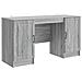 Scrivania Grigio Sonoma 142,5 x 50 x 75 cm Legno ingegnerizzato - Foto miniatura 1