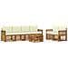 Set di divani da esterno con cuscino 7 pcs Naturale e Crema - Foto miniatura 1
