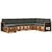 Set di divani da esterno con cuscino 6 pcs Naturale e Antracite - Foto miniatura 1
