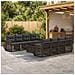 Set Divano da Giardino 9 pz Grigio polyrattan - Foto miniatura 5