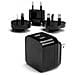 Caricabatterie da Muro a doppia porta x2 USB ad alta potenza (17W / 3.4 Amp) Alimentatore USB da viaggio (Internazionale)  - Foto miniatura 1