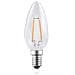 E14 2W, Lampada Candela C35 A Filamento Led, Luce Calda 2700K, 180 Lumen - Foto miniatura 1
