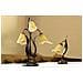 Lampada Da Tavolo In Metallo Marrone Spennellato Oro In Stile Classico - Foto miniatura 2