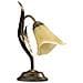 Lampada Da Tavolo In Metallo Marrone Spennellato Oro In Stile Classico - Foto miniatura 1