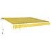 Tenda Da Sole Pieghevole Manuale 600 Cm Gialla / bianca - Foto miniatura 1