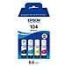 Ricariche D'inchiostro per Stampanti 104 EcoTank da 65 ml + 65 ml Colore Nero / Ciano / Magenta / Giallo - Foto miniatura 1