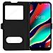 Custodia Wiko View 3 Pro Sportellino 2x Finestre Cover Silicone - Nero - Foto miniatura 2