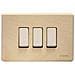Placca 3 Fori Acero Originale Per Supporto 503r - 503/3 / lae - Foto miniatura 2