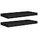 Scaffali A Parete 2 Pz Neri 60x23,5x3,8 Cm In Mdf - Foto miniatura 1