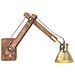 Lampada Da Parete Stile Industriale Ottone Rotonda E27 - Foto miniatura 1