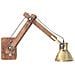 Lampada Da Parete Stile Industriale Ottone Rotonda E27 - Foto miniatura 2