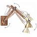 Lampada Da Parete Stile Industriale Ottone Rotonda E27 - Foto miniatura 3
