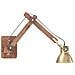 Lampada Da Parete Stile Industriale Ottone Rotonda E27 - Foto miniatura 6