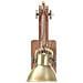 Lampada Da Parete Stile Industriale Ottone Rotonda E27 - Foto miniatura 7