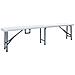 Panchine da Giardino Pieghevoli 2 pz 180 cm in HDPE Bianche - Foto miniatura 2
