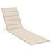 Sdraio 2 pz con Tavolo e Cuscino Crema Legno Massello di Teak - Foto miniatura 4