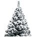 Albero di Natale Artificiale con Neve Fioccata Verde 120 cm PVC - Foto miniatura 3