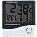 Termometro Igrometro Orologio Digitale Data Con Display Lcd 12/24 Ore Allarme - Foto miniatura 1