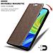 Custodia Compatibile Con Xiaomi Redmi Note 9 In Bruno Caffè - Coperchio Protettiva Con Chiusura Magnetica, Funzione Stand E Tasca Per Le Carte - Foto miniatura 7
