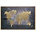 Mappa Da Parete Del Mondo, Decorazione Da Parete, Tela In Cornice, 58 X 88 Cm - Foto miniatura 1