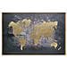 Mappa Da Parete Del Mondo, Decorazione Da Parete, Tela In Cornice, 58 X 88 Cm - Foto miniatura 8