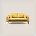 Uranio Divano Moderno Lineare In Ecopelle Impermeabile T04 Giallo 146 Cm - Foto miniatura 1