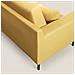 Uranio Divano Moderno Lineare In Ecopelle Impermeabile T04 Giallo 146 Cm - Foto miniatura 5