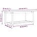 Tavolino da Salotto Bianco 110x55x45 cm Legno Massello di Pino - Foto miniatura 2