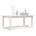 Tavolino da Salotto Bianco 110x55x45 cm Legno Massello di Pino - Foto miniatura 3