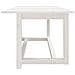 Tavolino da Salotto Bianco 110x55x45 cm Legno Massello di Pino - Foto miniatura 6