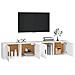 Mobili Porta Tv A Parete 2 Pz Bianco 100x34,5x40 Cm - Foto miniatura 4