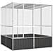 Gabbia Uccelli Antracite 213,5x217,5x211,5 cm Acciaio Zincato - Foto miniatura 1