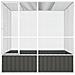 Gabbia Uccelli Antracite 213,5x217,5x211,5 cm Acciaio Zincato - Foto miniatura 3