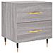 Comodino Grigio Sonoma 40x35x47,5 Cm In Legno Multistrato - Foto miniatura 2