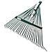 Scopa Rastrello Resistente Da Giardino Per Erba E Foglie 24 Denti Senza Manico Brixo Rack - Foto miniatura 1