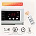 Stufa Elettrica Da Parete Con Telecomando, Temperatura Regolabile E Timer 12 Ore, Potenza 1000w / 2000w, 45x18.6x11.5cm, Bianco - Foto miniatura 5