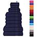 Set Asciugamani 12 Pz Blu Navy 360 Gsm 100% Cotone - Foto miniatura 2