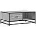 Tavolino Grigio Sonoma 90x57x35 Cm Legno Multistrato E Metallo - Foto miniatura 2