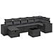 Set Divani da Giardino con Cuscini 8 pz Nero in Polyrattan - Foto miniatura 1