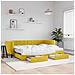 Divano Letto Estraibile con Cassetti Giallo 80x200cm in Velluto - Foto miniatura 2