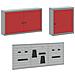 Set di banchi da lavoro da 8 pezzi in acciaio rosso - Foto miniatura 7