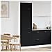 Armadio Frigorifero  in Rovere Nero - 60x57x207 cm - Foto miniatura 2