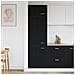 Armadio Frigorifero  in Rovere Nero - 60x57x207 cm - Foto miniatura 4