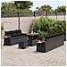 Set Divano da Giardino con cuscino 10 pcs Nero 90 x 55 x 71 cm - Foto miniatura 3